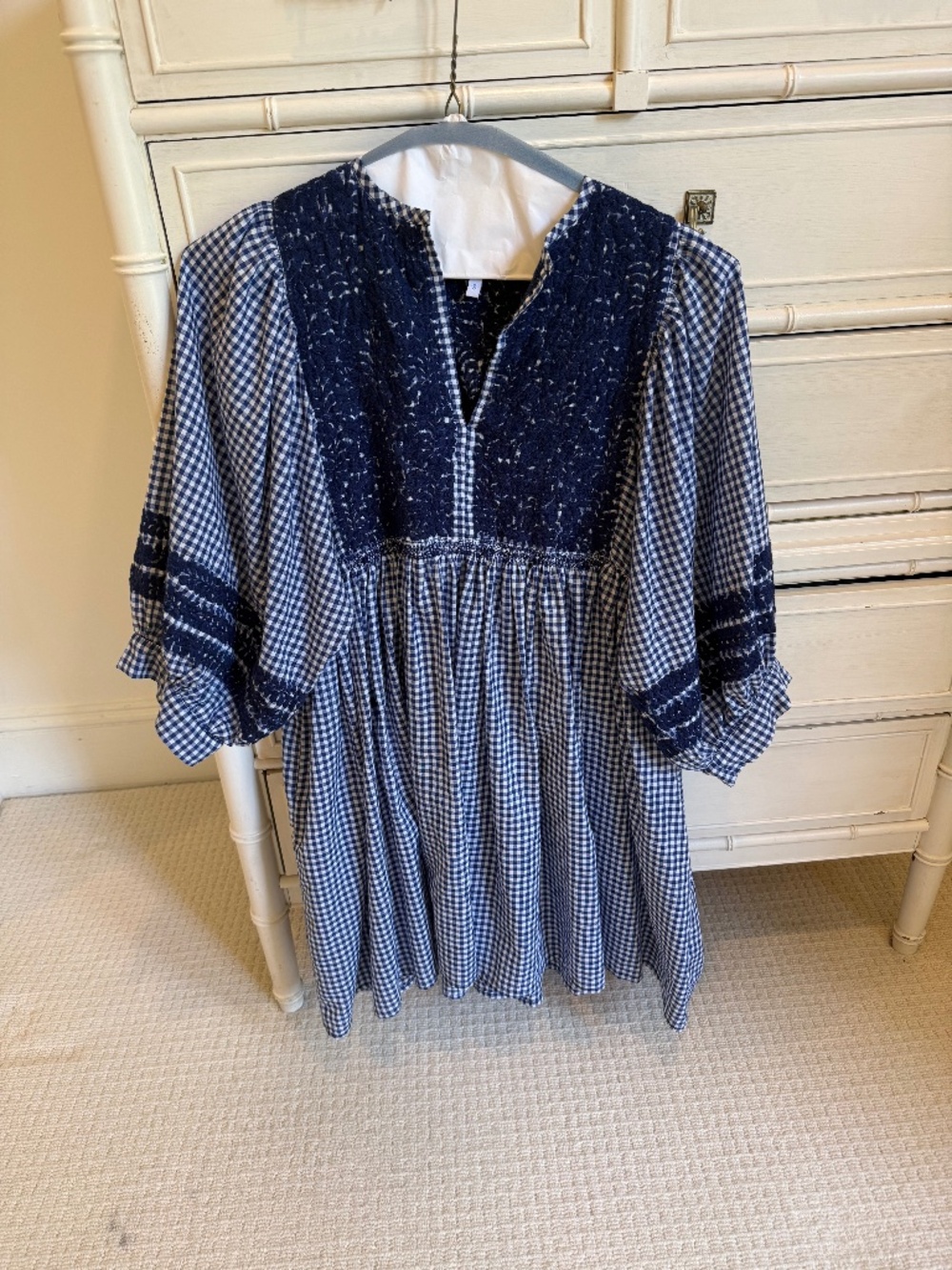 Mi Golondrina Blue Gingham Dress